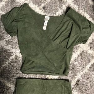 2 piece crop + midi skirt